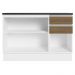 Balcão de Pia Armário de Cozinha 100% MDF 120 cm 3 Portas e 2 Gavetas Branco/Rustic Acordes Madesa