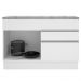 Balcão de Pia Armário de Cozinha 120 cm 1 Porta e 2 Gavetas (Com Tampo) Branco Glamy Madesa