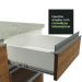 Balcão de Pia Armário de Cozinha 120 cm 1 Porta e 2 Gavetas (Com Tampo) Branco/Rustic Glamy Madesa