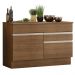 Balcão de Pia Armário de Cozinha 120 cm 1 Porta e 2 Gavetas (Com Tampo) Rustic Glamy Madesa