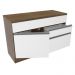 Balcão de Pia Armário de Cozinha 120 cm 1 Porta e 2 Gavetas (Com Tampo) Rustic/Branco Glamy Madesa