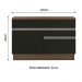 Balcão de Pia Armário de Cozinha 120 cm 1 Porta e 2 Gavetas (Com Tampo) Rustic/Preto Glamy Madesa