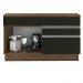 Balcão de Pia Armário de Cozinha 120 cm 1 Porta e 2 Gavetas (Com Tampo) Rustic/Preto Glamy Madesa