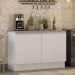 Balcão de Pia Armário de Cozinha 120 cm 2 Portas (Com Tampo) Branco Glamy Madesa