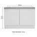 Balcão de Pia Armário de Cozinha 120 cm 2 Portas (Com Tampo) Branco Glamy Madesa