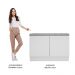 Balcão de Pia Armário de Cozinha 120 cm 2 Portas (Com Tampo) Branco Glamy Madesa