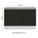 Balcão de Pia Armário de Cozinha 120 cm 2 Portas (Com Tampo) Branco/Preto Glamy Madesa