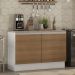 Balcão de Pia Armário de Cozinha 120 cm 2 Portas (Com Tampo) Branco/Rustic Glamy Madesa