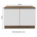 Balcão de Pia Armário de Cozinha 120 cm 2 Portas (Com Tampo) Rustic/Branco Glamy Madesa