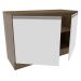 Balcão de Pia Armário de Cozinha 120 cm 2 Portas (Com Tampo) Rustic/Branco Glamy Madesa