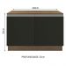 Balcão de Pia Armário de Cozinha 120 cm 2 Portas (Com Tampo) Rustic/Preto Glamy Madesa