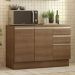 Balcão de Pia Armário de Cozinha 120 cm 2 Portas e 3 Gavetas (Com Tampo) Rustic Glamy Madesa