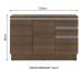 Balcão de Pia Armário de Cozinha 120 cm 2 Portas e 3 Gavetas (Com Tampo) Rustic Glamy Madesa