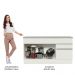 Balcão de Pia Armário de Cozinha 150 cm 2 Portas e 2 Gavetas (Com Tampo) Branco Glamy Madesa