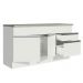 Balcão de Pia Armário de Cozinha 150 cm 2 Portas e 2 Gavetas (Com Tampo) Branco Glamy Madesa