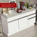Balcão de Pia Armário de Cozinha 150 cm 2 Portas e 2 Gavetas (Com Tampo) Branco Glamy Madesa