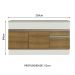 Balcão de Pia Armário de Cozinha 150 cm 2 Portas e 2 Gavetas (Com Tampo) Branco/Rustic Glamy Madesa