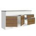 Balcão de Pia Armário de Cozinha 150 cm 2 Portas e 2 Gavetas (Com Tampo) Branco/Rustic Glamy Madesa