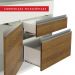 Balcão de Pia Armário de Cozinha 150 cm 2 Portas e 2 Gavetas (Com Tampo) Branco/Rustic Glamy Madesa