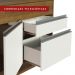 Balcão de Pia Armário de Cozinha 150 cm 2 Portas e 2 Gavetas (Com Tampo) Rustic/Branco Glamy Madesa