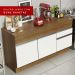 Balcão de Pia Armário de Cozinha 150 cm 2 Portas e 2 Gavetas (Com Tampo) Rustic/Branco Glamy Madesa