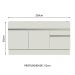 Balcão de Pia Armário de Cozinha 150 cm 2 Portas e 2 Gavetas (Sem Tampo e Pia) Branco Glamy Madesa