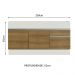 Balcão de Pia Armário de Cozinha 150 cm 2 Portas e 2 Gavetas (Sem Tampo e Pia) Branco/Rustic Glamy Madesa