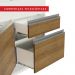 Balcão de Pia Armário de Cozinha 150 cm 2 Portas e 2 Gavetas (Sem Tampo e Pia) Branco/Rustic Glamy Madesa