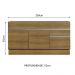 Balcão de Pia Armário de Cozinha 150 cm 2 Portas e 2 Gavetas (Sem Tampo e Pia) Rustic Glamy Madesa