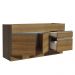 Balcão de Pia Armário de Cozinha 150 cm 2 Portas e 2 Gavetas (Sem Tampo e Pia) Rustic Glamy Madesa