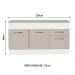 Balcão de Pia Cozinha 150 cm 2 Portas e 2 Gavetas (Com Tampo) Branco/Crema Agata Madesa