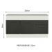 Balcão de Pia Cozinha 150 cm 2 Portas e 2 Gavetas (Com Tampo) Branco/Preto Agata Madesa