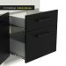 Balcão de Pia Cozinha 150 cm 2 Portas e 2 Gavetas (Com Tampo) Branco/Preto Agata Madesa
