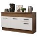 Balcão de Pia Cozinha 150 cm 2 Portas e 2 Gavetas (Com Tampo) Rustic/Branco Agata Madesa