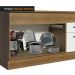 Balcão de Pia Cozinha 150 cm 2 Portas e 2 Gavetas (Com Tampo) Rustic/Branco Agata Madesa
