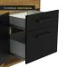 Balcão de Pia Cozinha 150 cm 2 Portas e 2 Gavetas (Com Tampo) Rustic/Preto Agata Madesa
