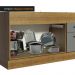 Balcão de Pia Cozinha 150 cm 2 Portas e 2 Gavetas (Sem Tampo e Pia) Rustic/Cinza Agata Madesa