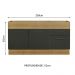 Balcão de Pia Cozinha 150 cm 2 Portas e 2 Gavetas (Sem Tampo e Pia) Rustic/Preto Agata Madesa