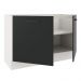 Balcão de Pia Cozinha 2 Portas Branco/Preto Agata Madesa