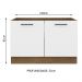 Balcão de Pia Cozinha 2 Portas Rustic/Branco Agata Madesa