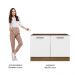 Balcão de Pia Cozinha 2 Portas Rustic/Branco Agata Madesa