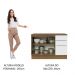 Balcão de Pia Cozinha 2 Portas e 3 Gavetas (Com Tampo) Rustic/Branco Stella Madesa