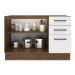 Balcão de Pia Cozinha 2 Portas e 3 Gavetas Rustic/Branco Agata Madesa