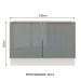 Balcão de Pia Madesa Lux 120 cm 2 Portas - Branco/Cinza