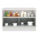 Balcão de Pia Madesa Lux 120 cm 2 Portas - Branco/Cinza