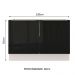 Balcão de Pia Madesa Lux 120 cm 2 Portas - Branco/Preto