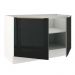 Balcão de Pia Madesa Lux 120 cm 2 Portas - Branco/Preto