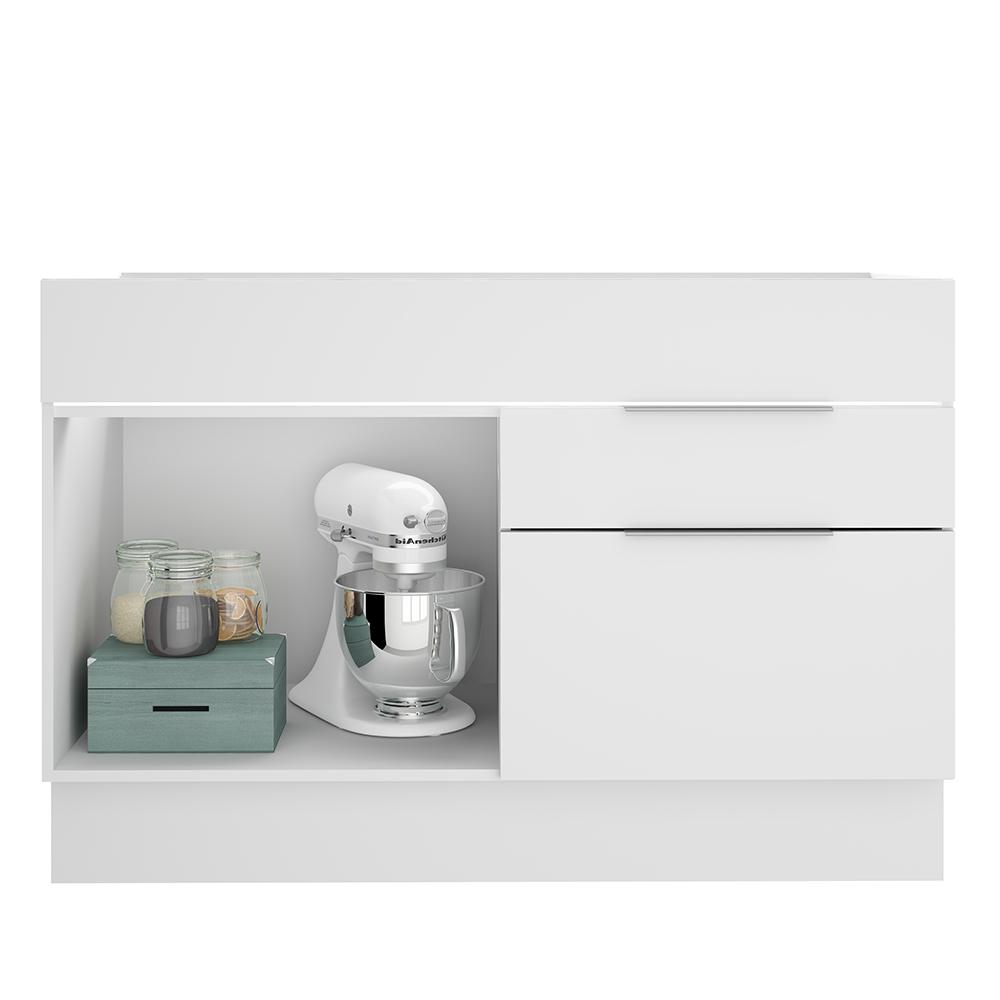 Balcão de Pia Madesa Stella 1 Porta e 2 Gavetas - Branco