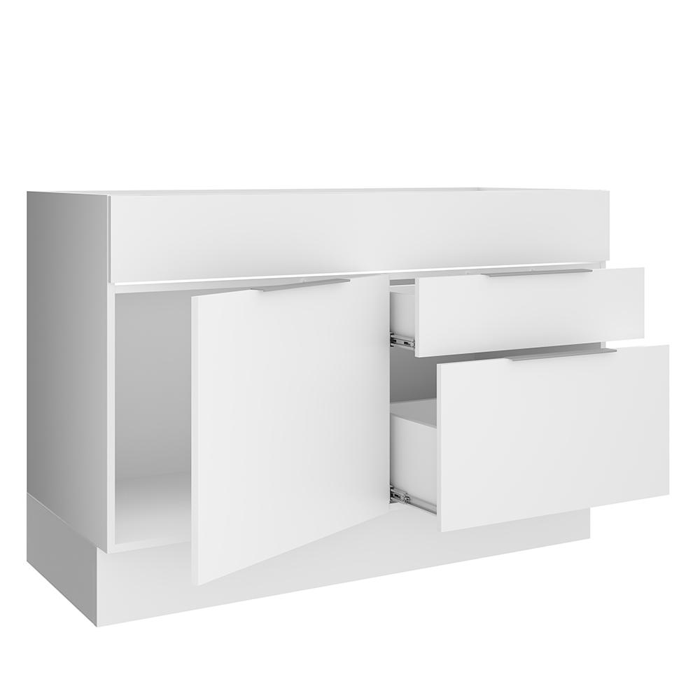 Balcão de Pia Madesa Stella 1 Porta e 2 Gavetas - Branco