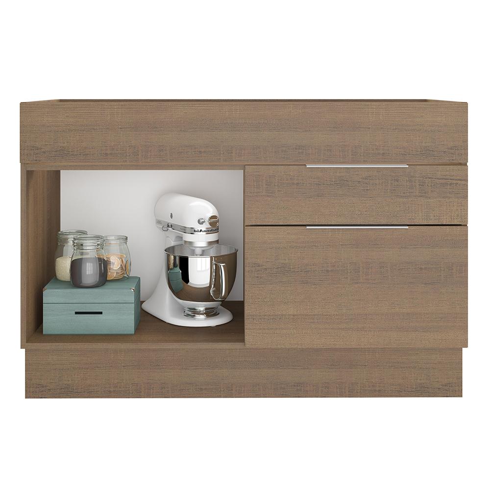 Balcão de Pia Madesa Stella 1 Porta e 2 Gavetas - Rustic